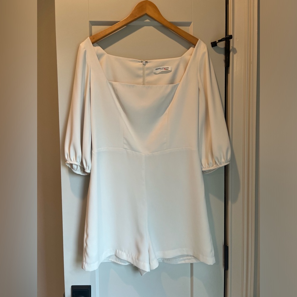 Amanda Uprichard Romper in Ivory